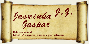 Jasminka Gašpar vizit kartica